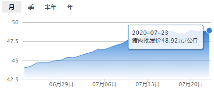 猪肉价格最早今日价